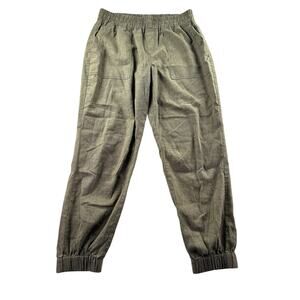 Prana Mantra Joggers Pants Size S Green Hemp Stretch Travel Lounge Casual